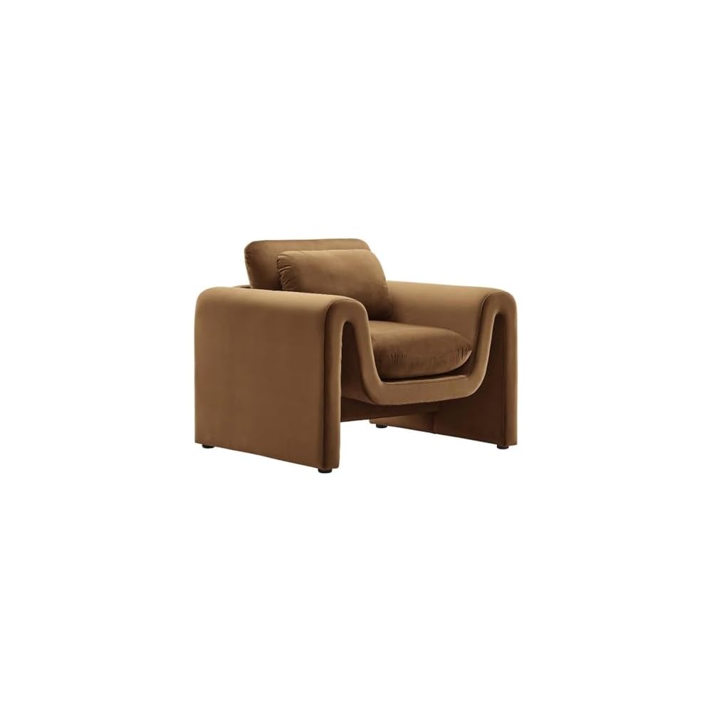 Modway EEI-6576-BRN Waverly Performance Velvet Armchair, Brown
