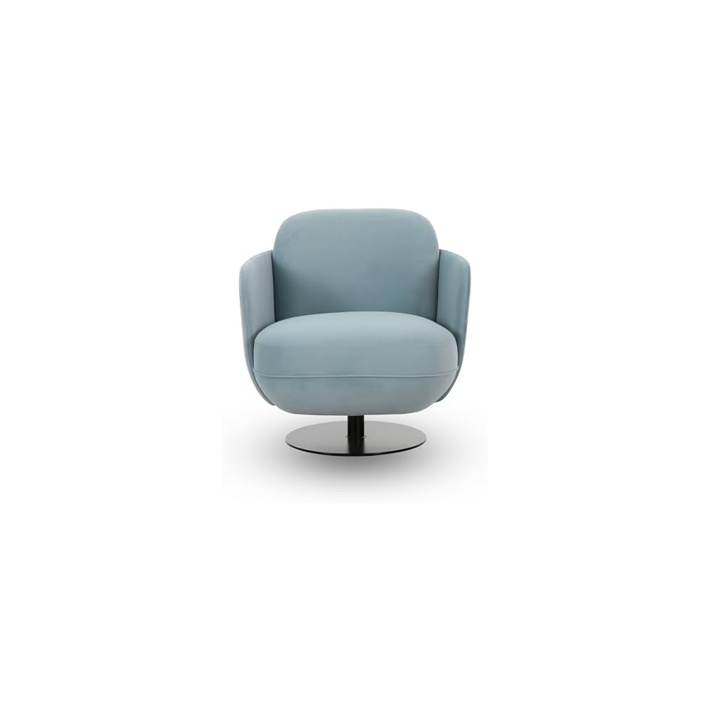 TOV Furniture Solange Blue Shadow Velvet Swivel Chair
