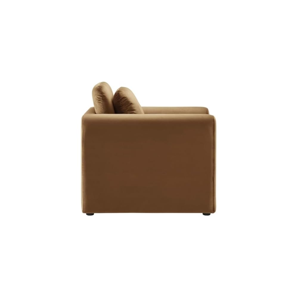 Modway EEI-6576-BRN Waverly Performance Velvet Armchair, Brown