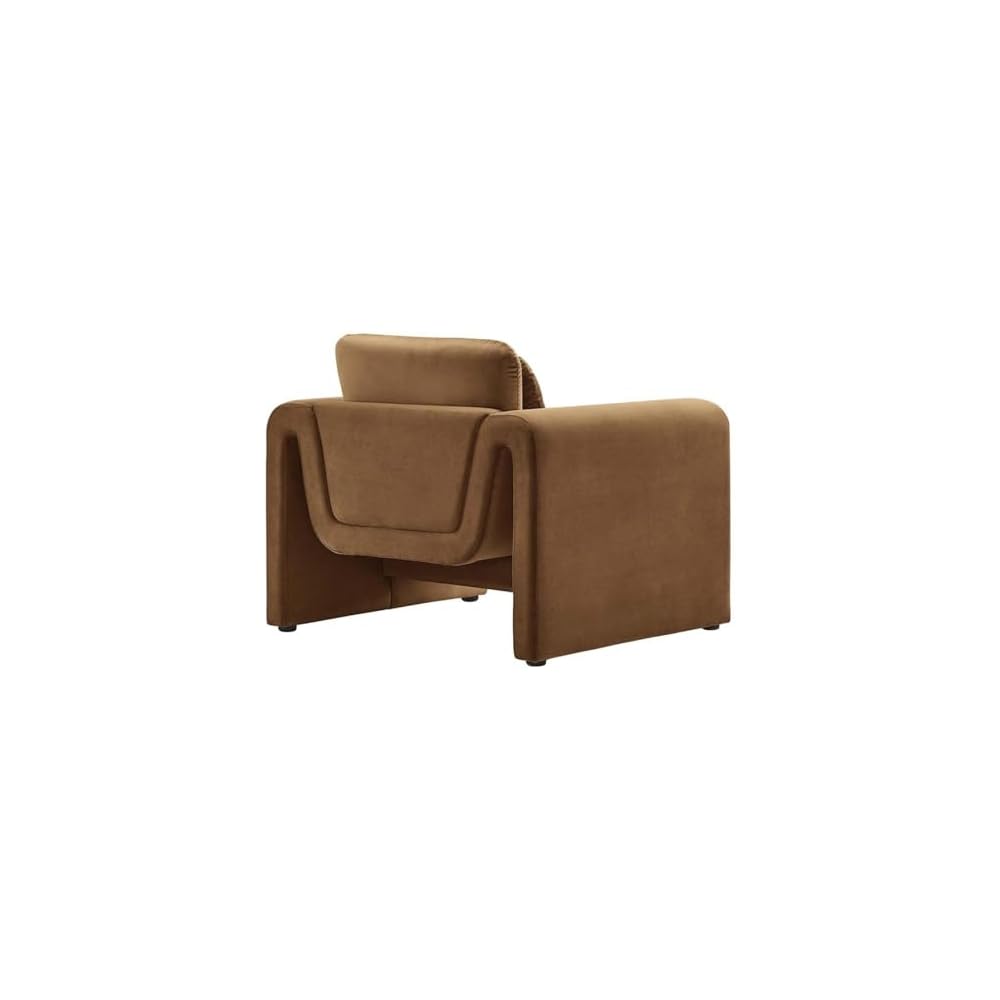 Modway EEI-6576-BRN Waverly Performance Velvet Armchair, Brown