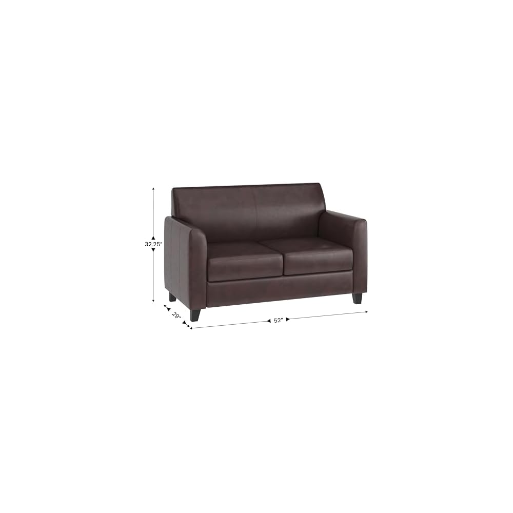 Flash Furniture HERCULES Diplomat Series Brown LeatherSoft Loveseat