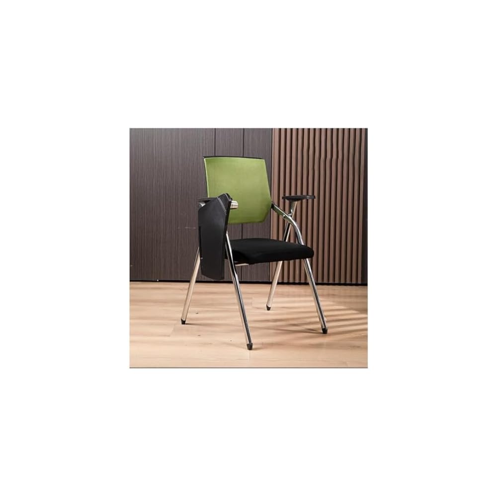 Student Desk Chair with Attached Table, Ergonomic Mesh Office Chair, Foldable Computer Desk Chair with Armrest Writing Board for Classroom, Training, Conference, Home Office(Light Gray)