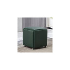 5 in 1 Leather Seating Cube with Swivel Casters Stackable Nesting Stool Movable Sofa Chair Stool Dressing Chair for Living Room Bedroom 14x14x15 inches Leather Material