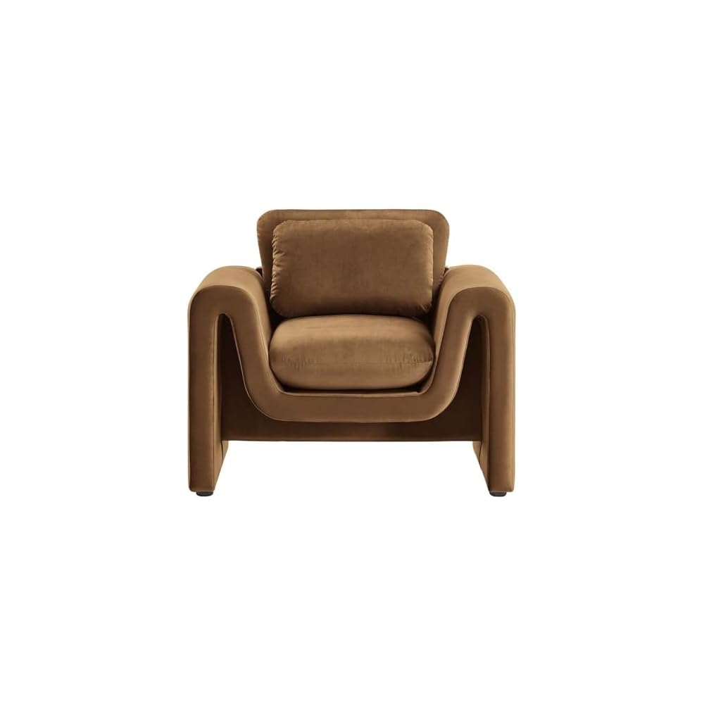 Modway EEI-6576-BRN Waverly Performance Velvet Armchair, Brown