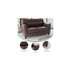 Flash Furniture HERCULES Diplomat Series Brown LeatherSoft Loveseat