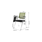 Student Desk Chair with Attached Table, Ergonomic Mesh Office Chair, Foldable Computer Desk Chair with Armrest Writing Board for Classroom, Training, Conference, Home Office(Light Gray)