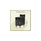 Huuger Narrow End Table with Charging Station, USB-C Port