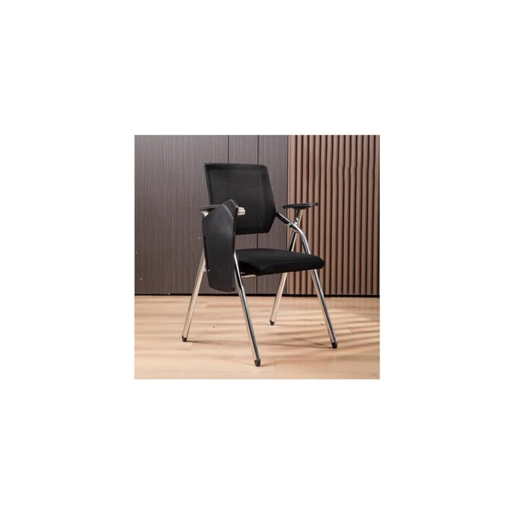 Student Desk Chair with Attached Table, Ergonomic Mesh Office Chair, Foldable Computer Desk Chair with Armrest Writing Board for Classroom, Training, Conference, Home Office(Light Gray)