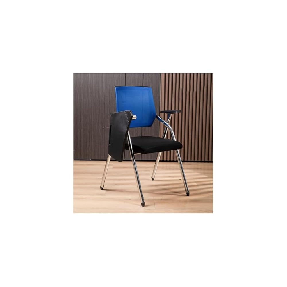 Student Desk Chair with Attached Table, Ergonomic Mesh Office Chair, Foldable Computer Desk Chair with Armrest Writing Board for Classroom, Training, Conference, Home Office(Light Gray)