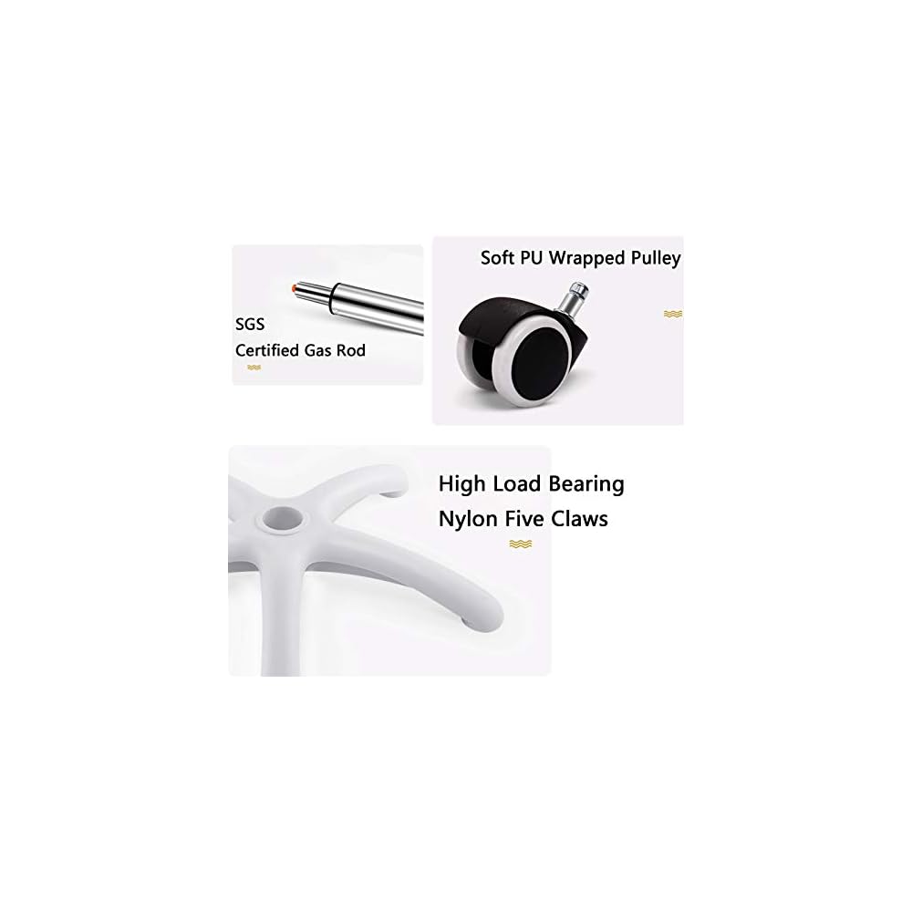 Home Ergonomic Office Chair Home Office Chair Ergonomic Computer Desk Chair, Task Chair with Mute Casters for s, 360° Swivel Height Adjustable Reception Chair, Multiple Colour Available Swivel C