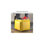 5 in 1 Leather Seating Cube with Swivel Casters Stackable Nesting Stool Movable Sofa Chair Stool Dressing Chair for Living Room Bedroom 14x14x15 inches Leather Material