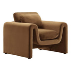 Modway EEI-6576-BRN Waverly Performance Velvet Armchair, Brown