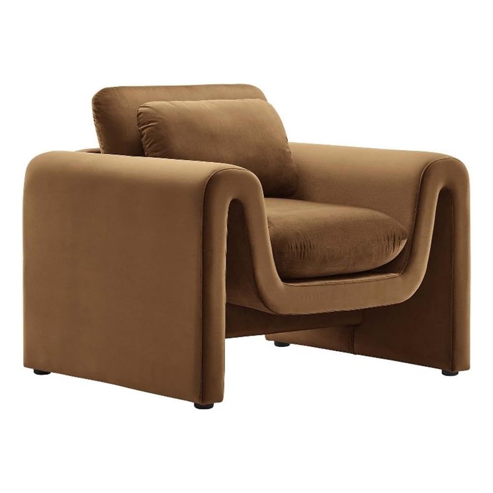 Modway EEI-6576-BRN Waverly Performance Velvet Armchair, Brown