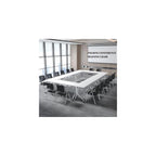 Student Desk Chair with Attached Table, Ergonomic Mesh Office Chair, Foldable Computer Desk Chair with Armrest Writing Board for Classroom, Training, Conference, Home Office(Light Gray)