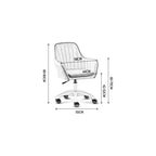 Home Ergonomic Office Chair Home Office Chair Ergonomic Computer Desk Chair, Task Chair with Mute Casters for s, 360° Swivel Height Adjustable Reception Chair, Multiple Colour Available Swivel C