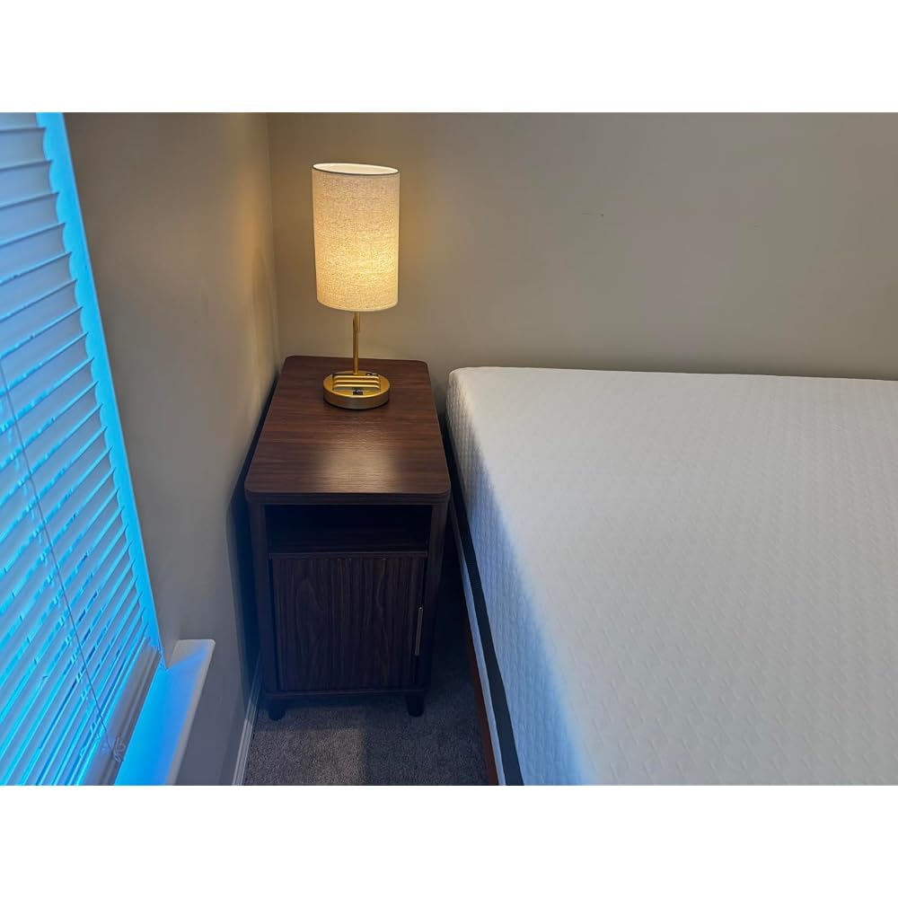 Huuger Narrow End Table with Charging Station, USB-C Port