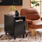 Huuger Narrow End Table with Charging Station, USB-C Port